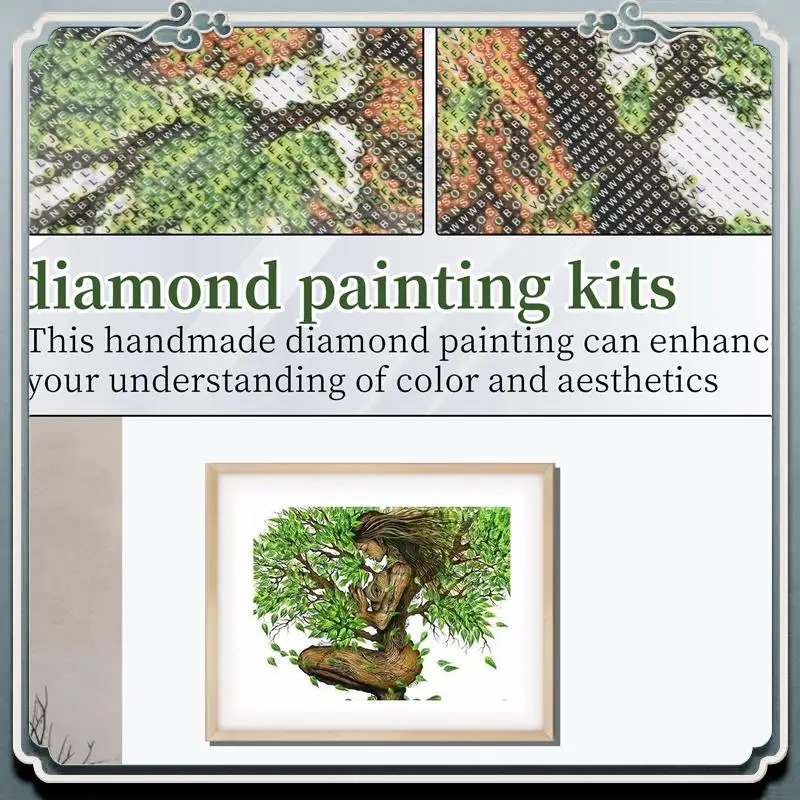 Premium DIY Diamond Painting Mother Tree Paste Diamond Embroidery Round Resin Diamond Cross Stitch Home Wall Decor 30X40cm