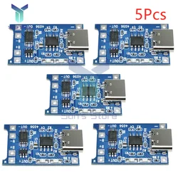 5 pz Type-C/Micro USB 5V 1A 18650 TP4056 modulo caricabatteria al litio scheda di ricarica con protezione doppia funzione 1A li-ion