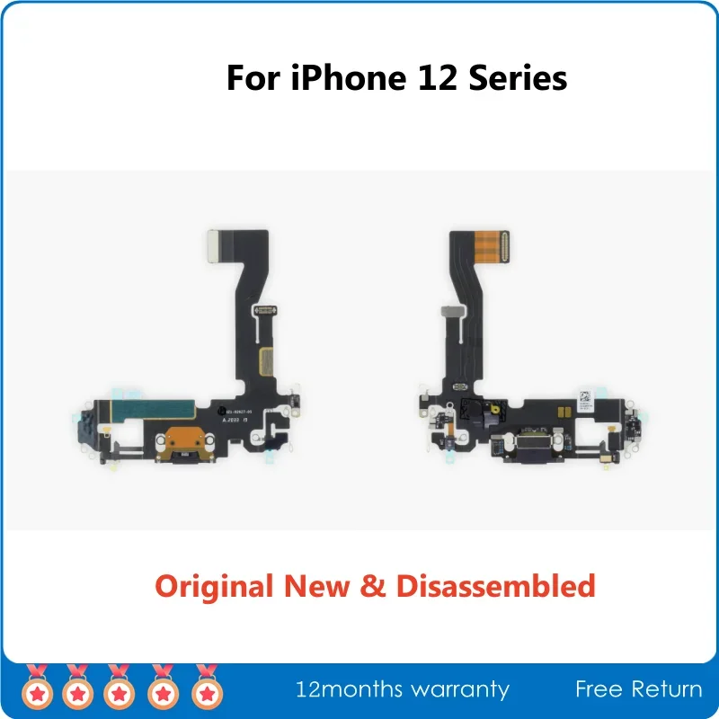 Original New & Disassembled Lightning USB Charging Port Dock Charger Connector For IPhone 12mini 12 Pro Max Replacement Tested
