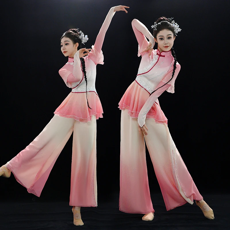 costume-de-danse-yangge-classique-tenue-de-spectacle-pour-femmes-ensemble-de-danse-carree-art-traditionnel-exnation-parapluie-fan-de-danse