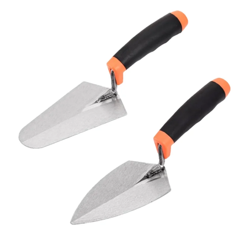 M11K-2Pack 6" Masonry Hand Tool Set Bricklaying Trowels For Concrete Cement Plaster Mortar Stucco Tile