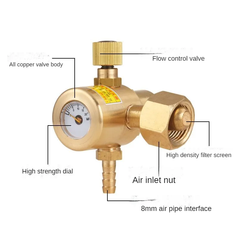 sfjyq-3 Three prevention energysaving argon gas pressure reducer copper argon arc welding gas saving small body argon gas meter