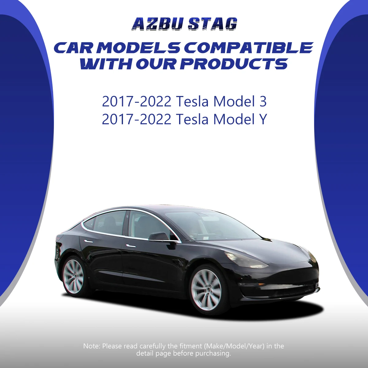 AzbuStag suspensi kiri kanan, 8 buah lengan kontrol bawah belakang untuk Tesla Model 3 5YJ3 Y 5YJY 2017 2018 2019 2020 2021