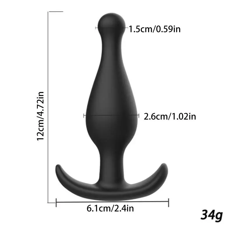 Black Soft Silicone Anal Plug Vaginal G Spot Stimulation Backyard Bead Masturbation Anal Dildo Sex Toys For Women view 5