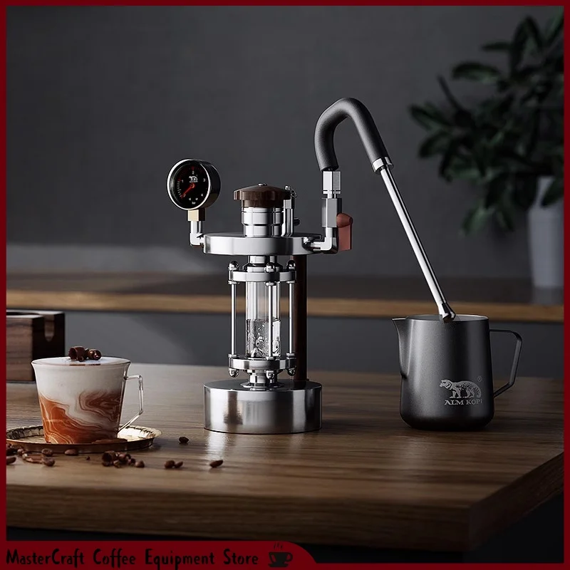 ALMKOPi GATLING Portable Mini Steam Milk Frother with Storage Case for Home Outdoor Travel Cappuccino Latte Art Coffee Tool