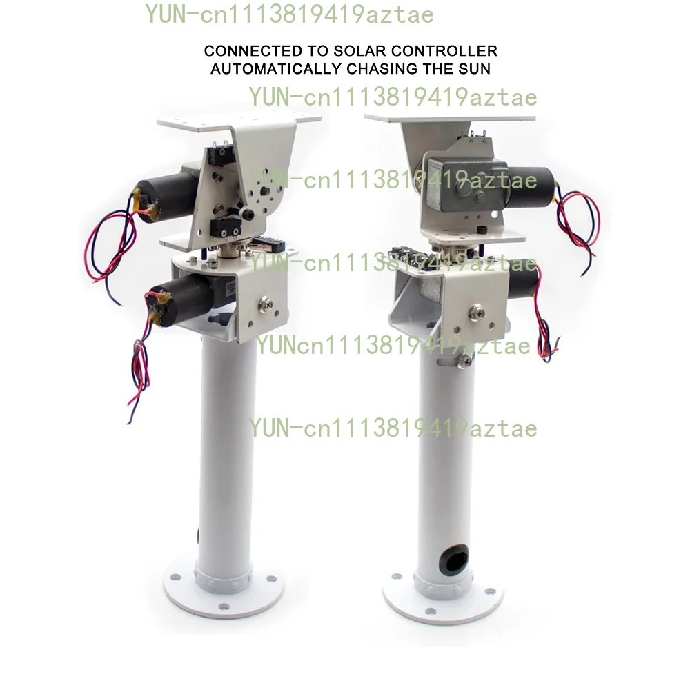 DIY DC Dual Axis Pan Tilt Solar Tracking and Monitoring Robot Heavy Load High Torque All Metal X Axis Y Axis Worm Gear Motor