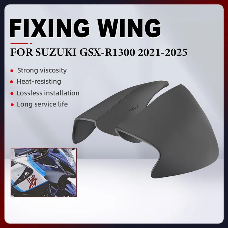 

For SUZUKI GSX-R1300 GSX1300R 2021-2025 ABS Plastic Carbon Paint Motorcycle Fixed Wing Spoiler Fairing Aerodynamic Winglet