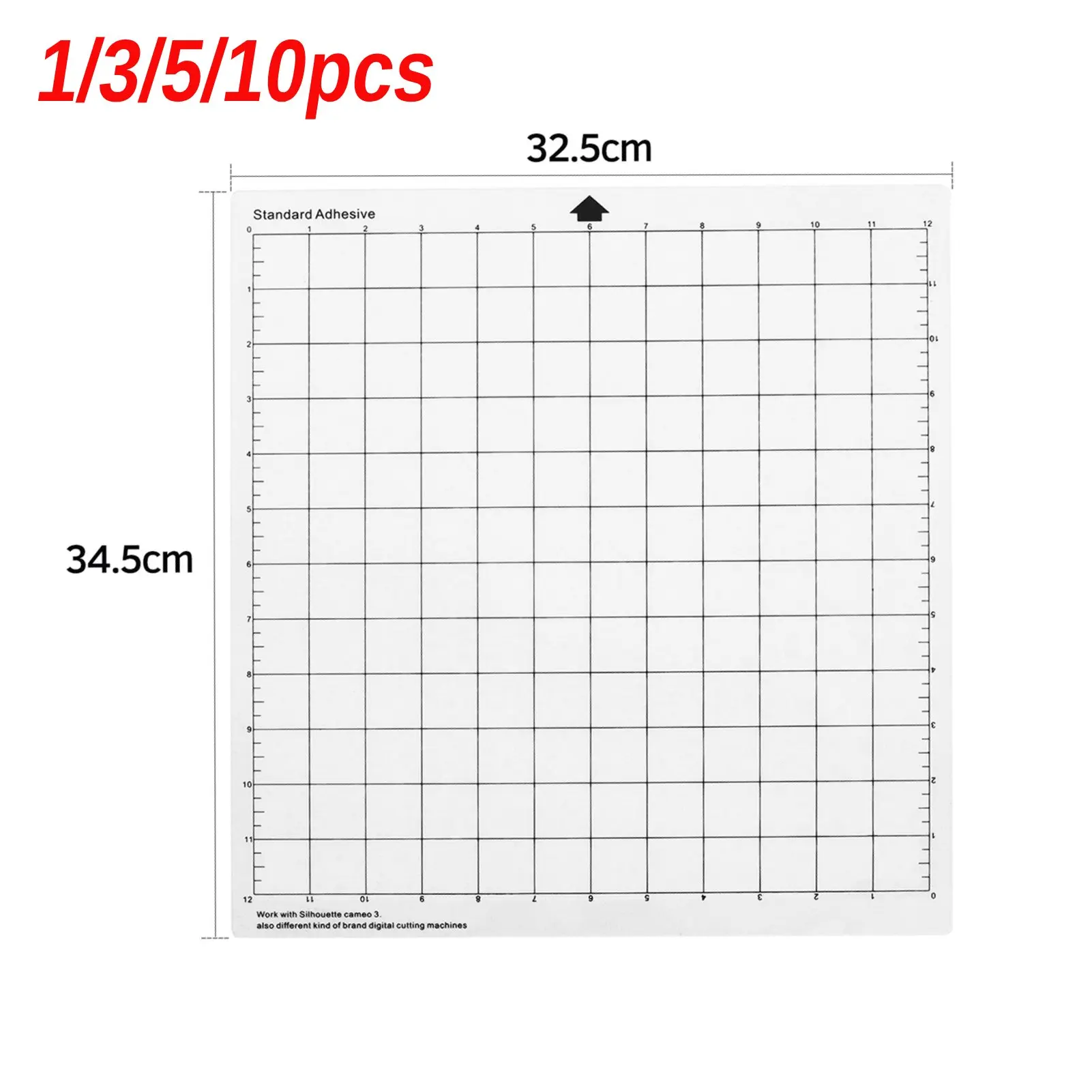 1/3/5/10Pc Replacement Cutting Mat Transparent Adhesive Mat with Measuring Grid 12*12-Inch for Silhouette Cameo Plotter Machine