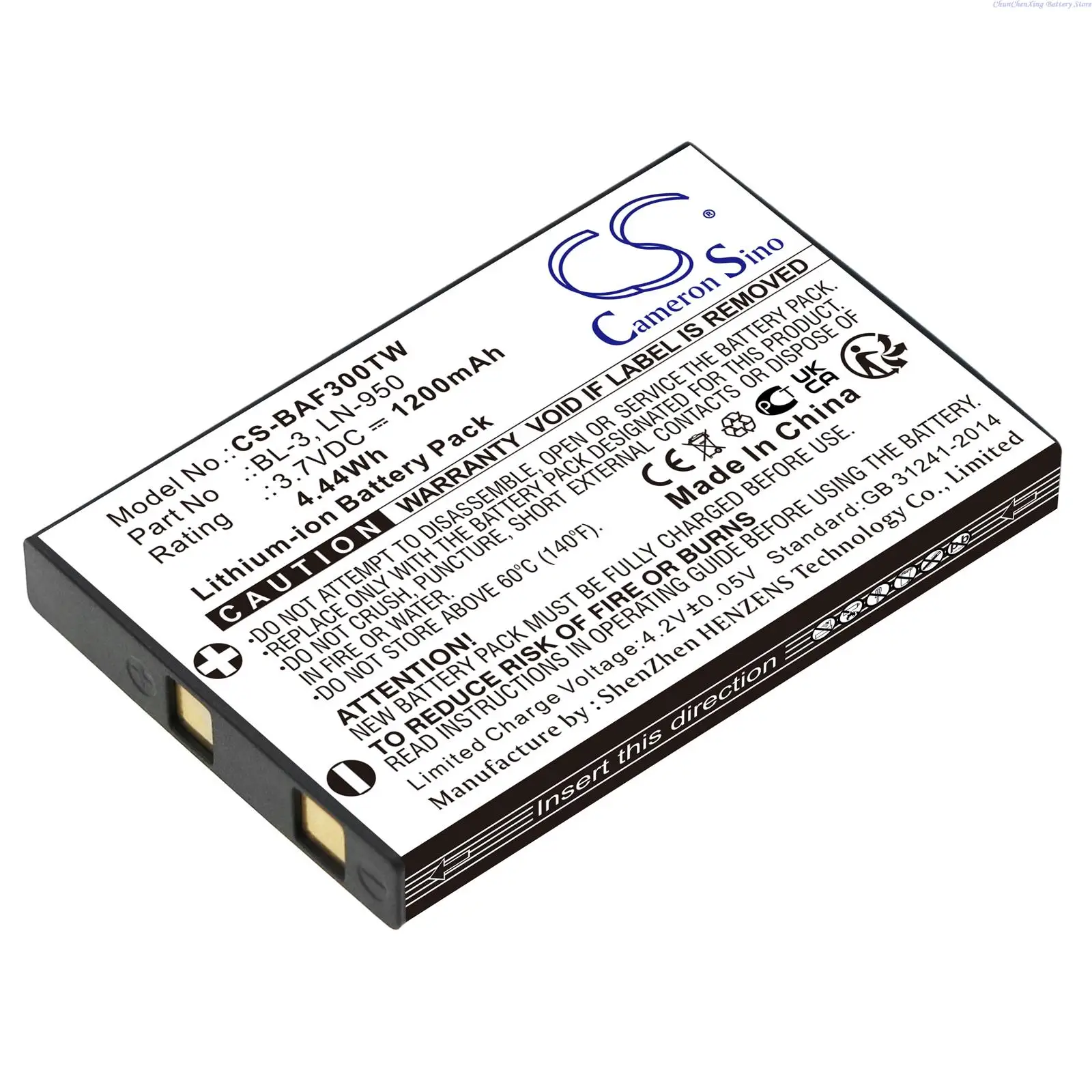 Replacement 1200mAh Two-Way Radio Battery for Baofeng UV3R UV-3R BF-T6  For INTEK KT-950EE  For Yaesu VX3  For Weierwei UV3R