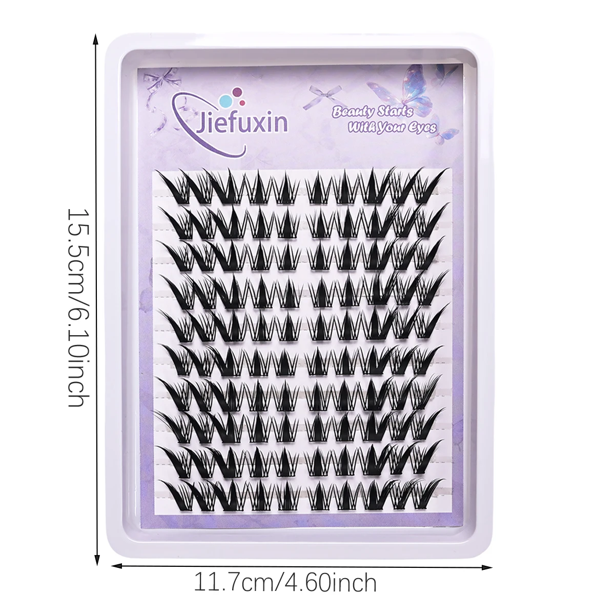 10 Reihen Cat Eye Cluster Wimpern handgemachte weiche DIY einzelne Wimpern Kosmetik Make-up Manga Wimpern – Detail 4