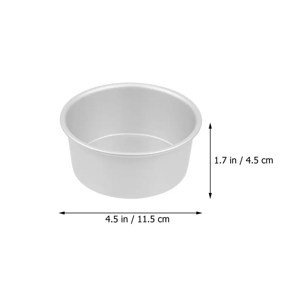 4Pcs Round Baking Pans 4 Inch Anodized Aluminum Cake Molds Easy Release Easy Clean Strong Shape Retention for Baking Mini