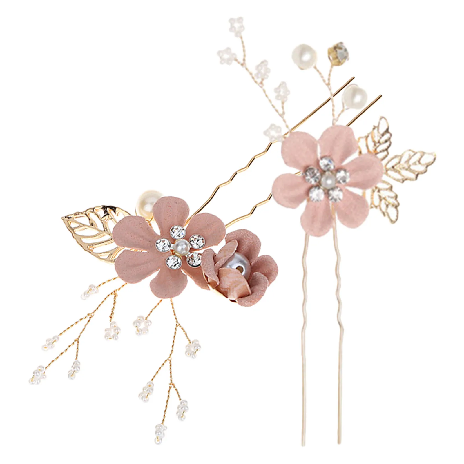 2Pcs Sparkling Charm Wedding Hairpins Elegant Bridal Hair Accessories for Women Wedding Photography Art Photos Tea Party Styling