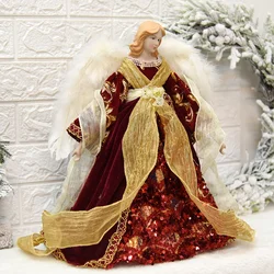 Standing Treetop Figurine Angel In  Gown Home Table Decoration Room Decor Statue Home Accessories Desk Decor