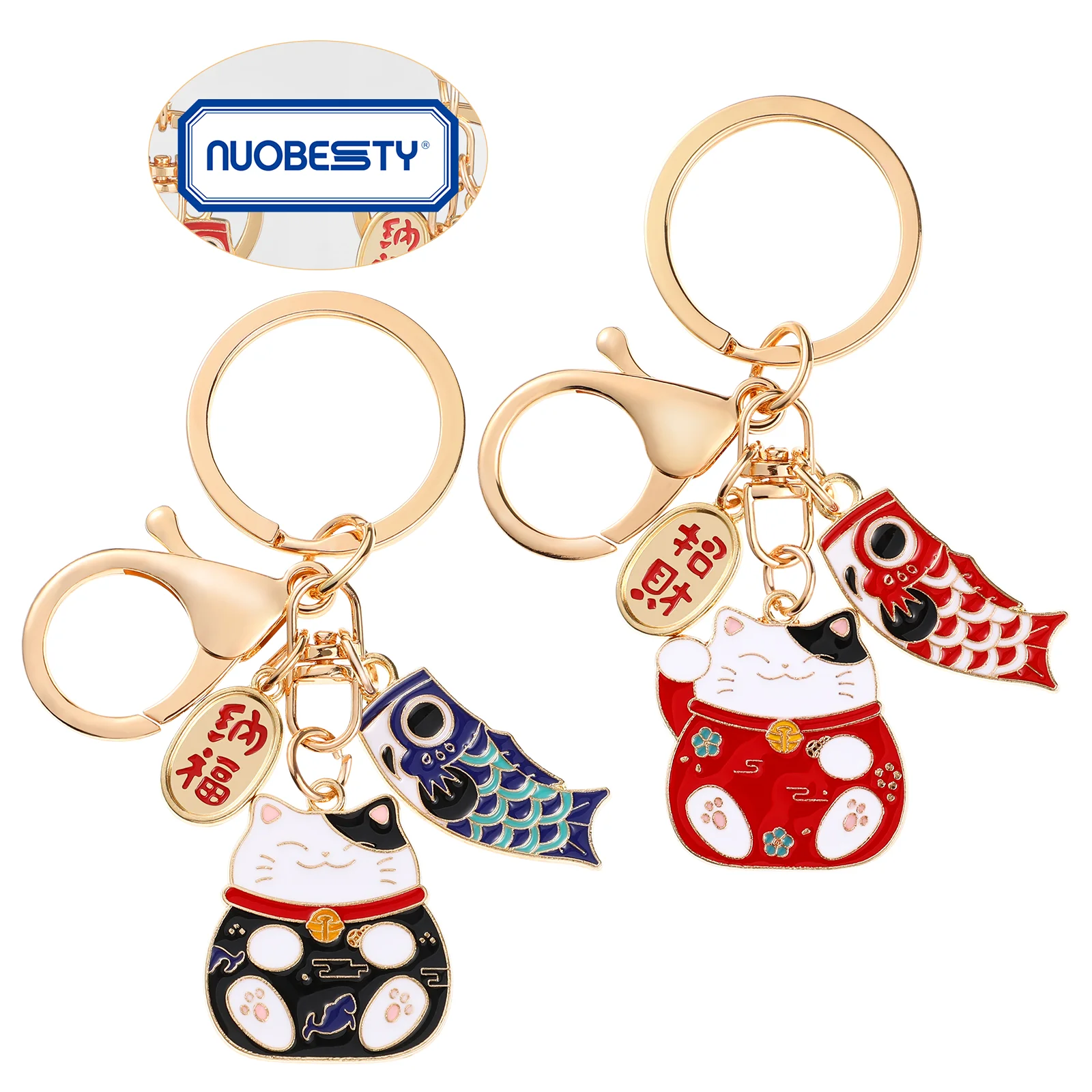 2 Pcs Keychain Pendant Rings Kit Decoration Keychains Kimchi Plate for Keys Holders Women Girls