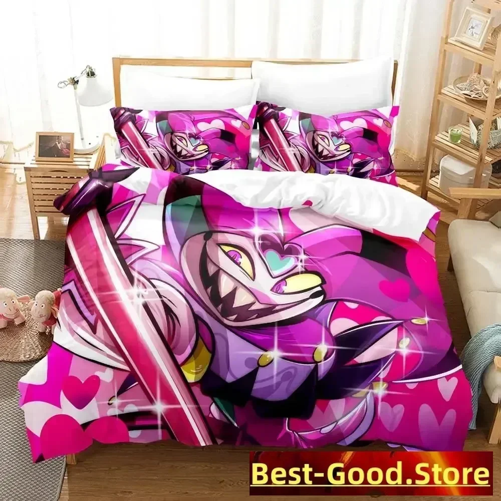 2023 Anime Fizzarolli Boss Printed Bed Set Duvet Cover Pillowcase Bedding Set Bed Linen Sheet Quilt Cover Full Queen King Size