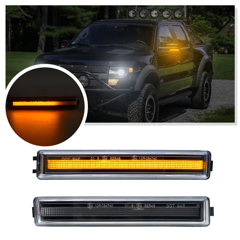 

Светодиодные габаритные огни переднего бокового зеркала для Ford F-150 Raptor Lincoln Mark LT 2009-2014 гг. указатель поворота, мигалка бокового зеркала