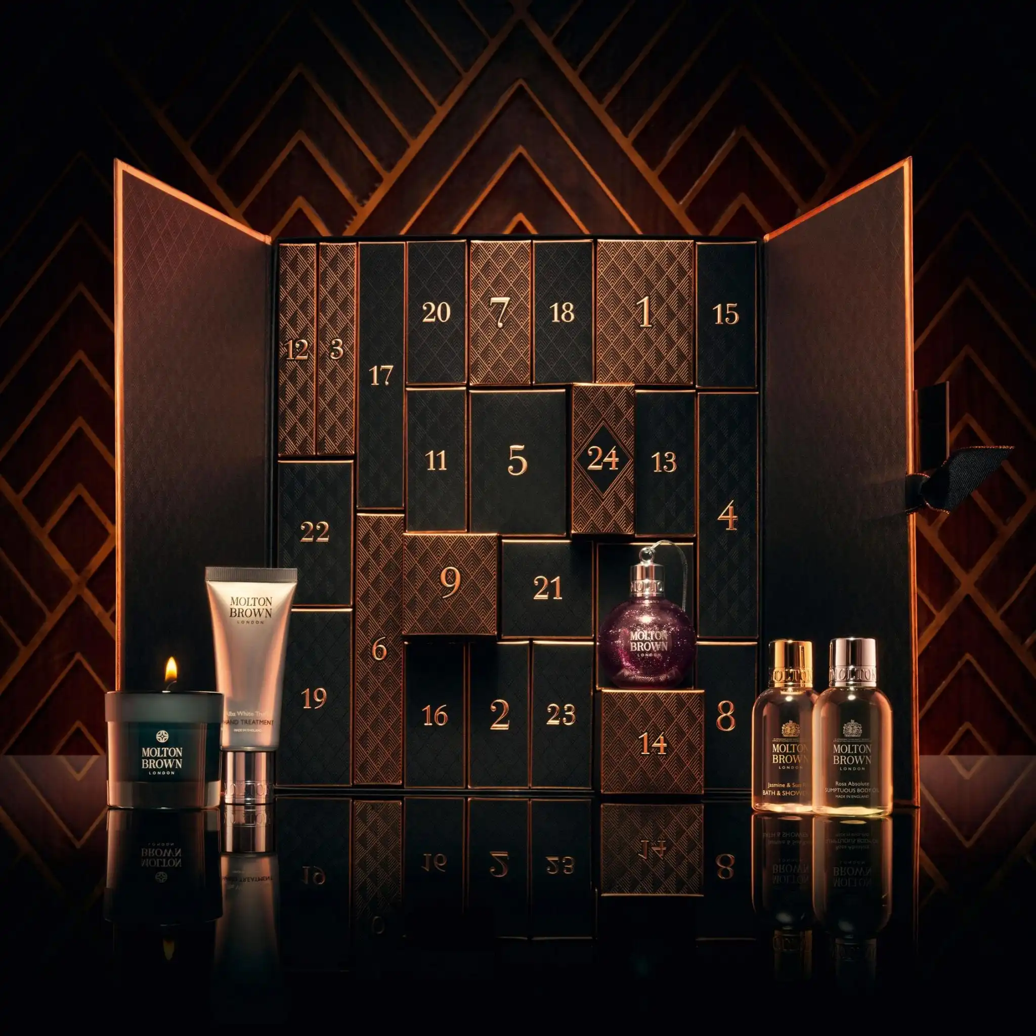 Customization.Custom logo Printing Beauty Makeup Diy Glitter Packaging Empty Christmas Advent Calendar Cosmetic Paper Box