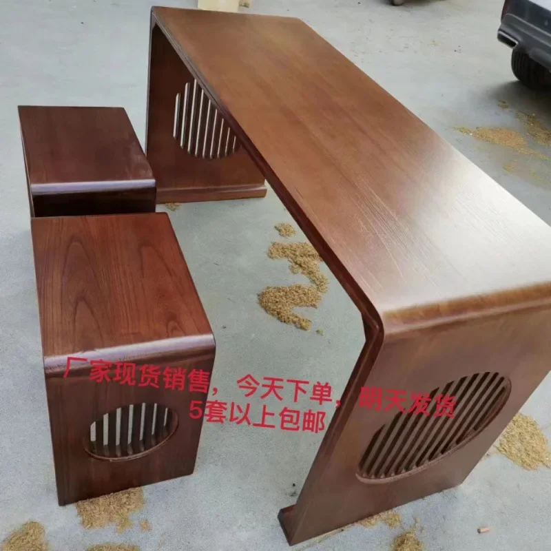 Calligraphy table Sinologytable Solid wood household antique Chinese classical Gotable and chair training class Special classr