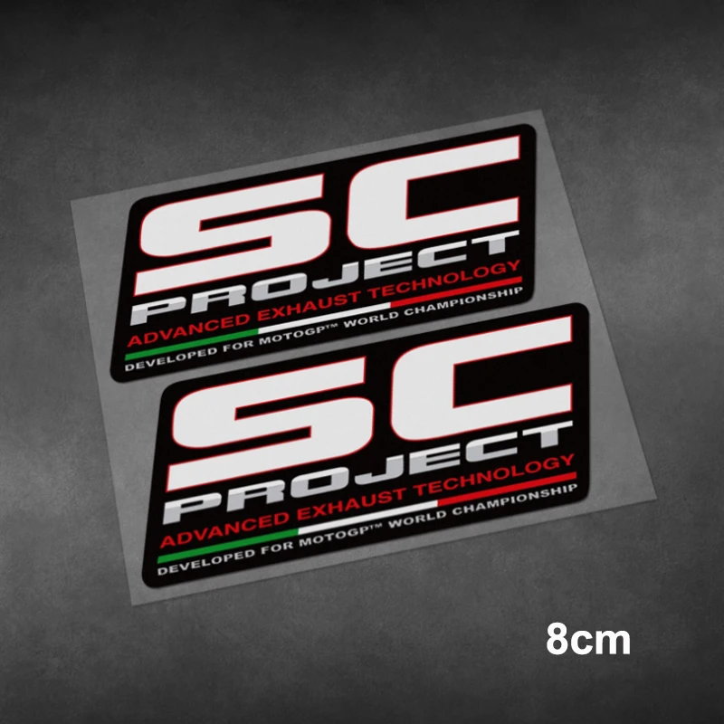 SC Exhaust Pipe Modification Brand Stickers MotoGP Motorcycle Car Sponsor Decals Waterproof Vinyl Stickers