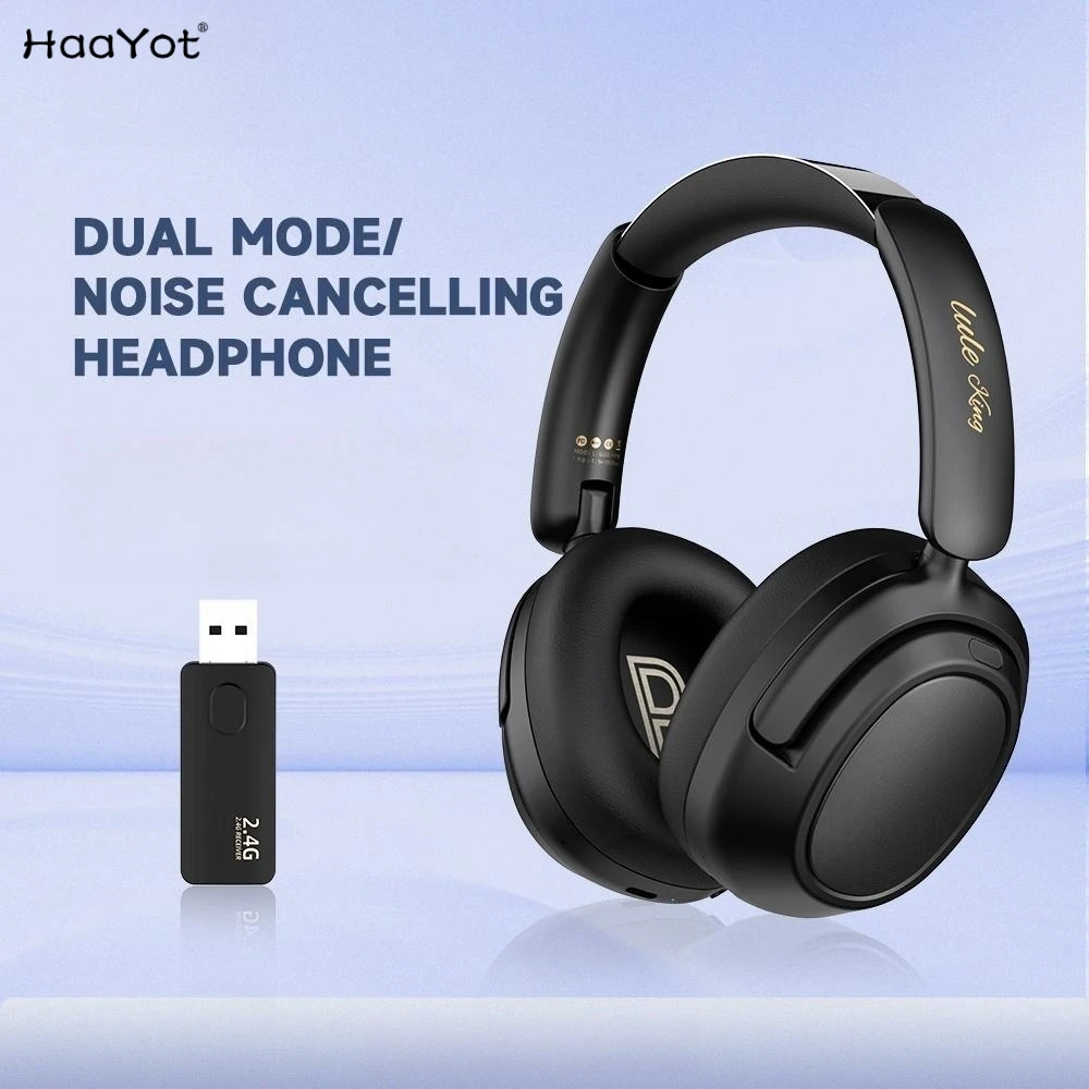 Professional Gaming Bluetooth Headphones For PS4/5 PC Mobiles Wireless/Wired Active Noise Cancelling HiF Music Headset with Mic