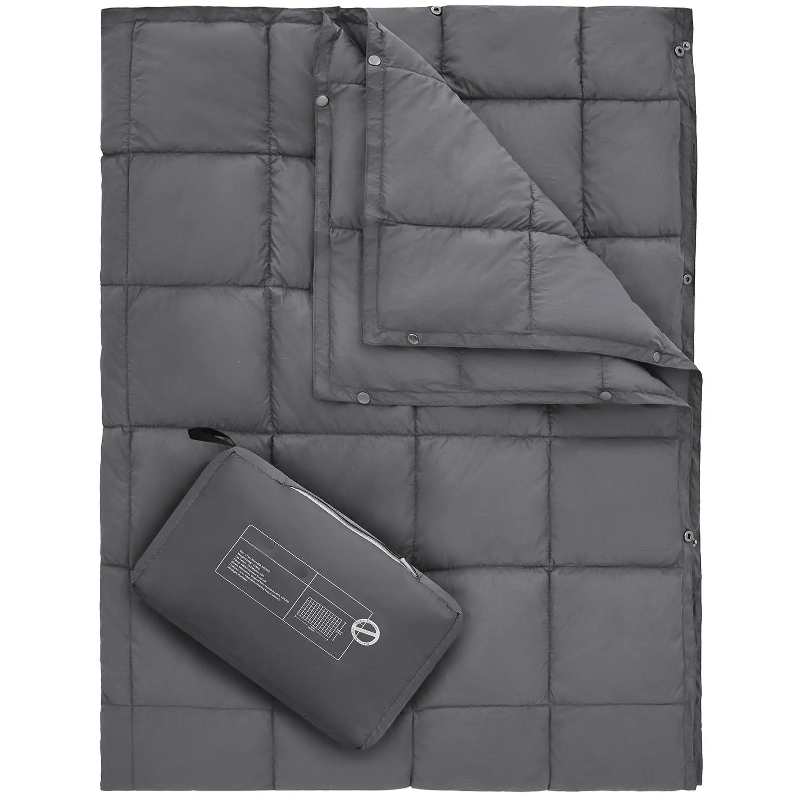 

Machine Washable Camping Quilt Water Resistant Winter Blanket for Outdoor Adventures-for Picnics Beach & Backpacking