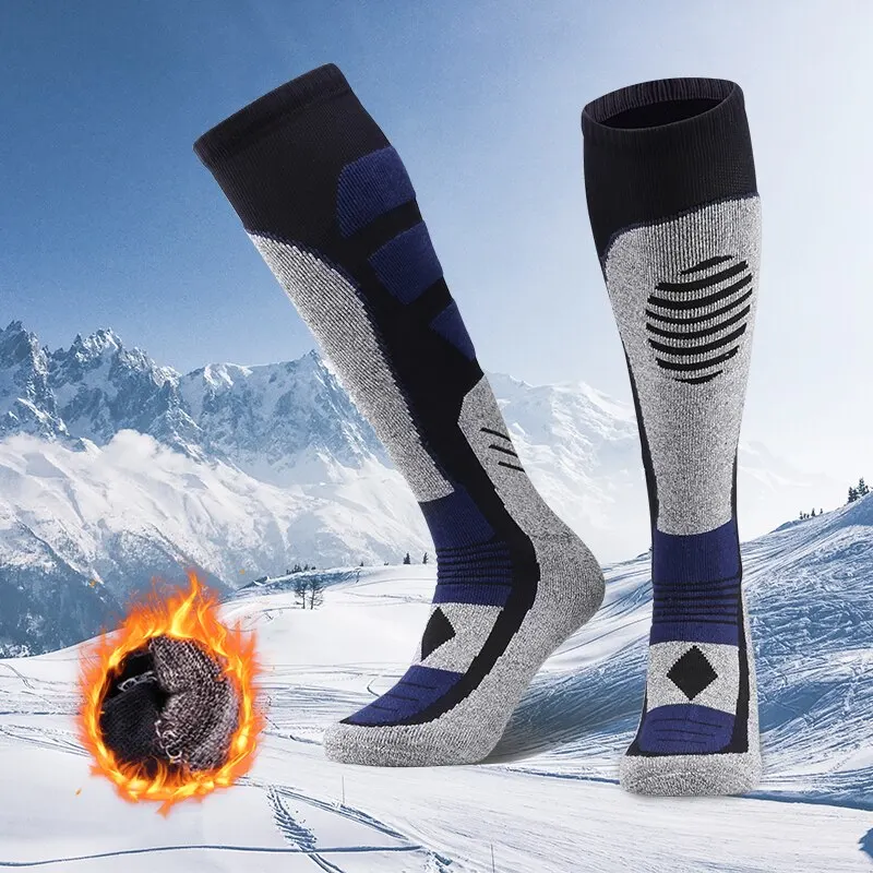 

Ski Socks Winter Fleece Men Snowboard Thicken Long Barrel Keep Warm Outdoor Sports Skiing Sock Cycling Running Hiking Sock