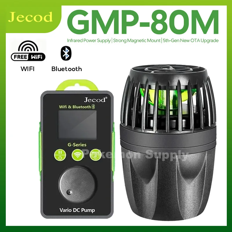 2026 Jebao Jecod GMP-80M Cordless Aquarium Wavemaker Smart WiFi Bluetooth Wave Pump for Marine Coral Reef Fish Tank With APP