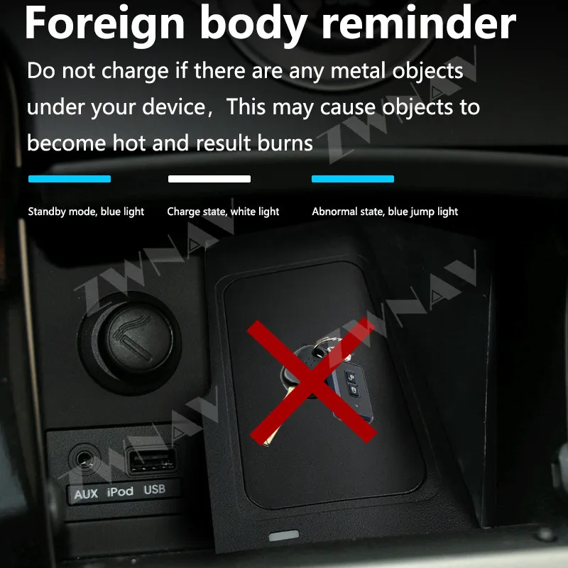 For Hyundai ELANTRA 5 2012-2016 Models Embedded Inserted Center Console Charging Pad Car Smart Upgrade Module wireless charger
