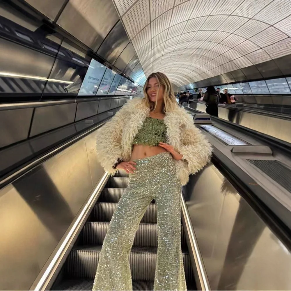 

Coat Women Faux Fur Fox Short Coats Jackets V Neck Thick Warm Y2k Streetwear Jacket Elegant Work Full Sleeve Outerwear 2026