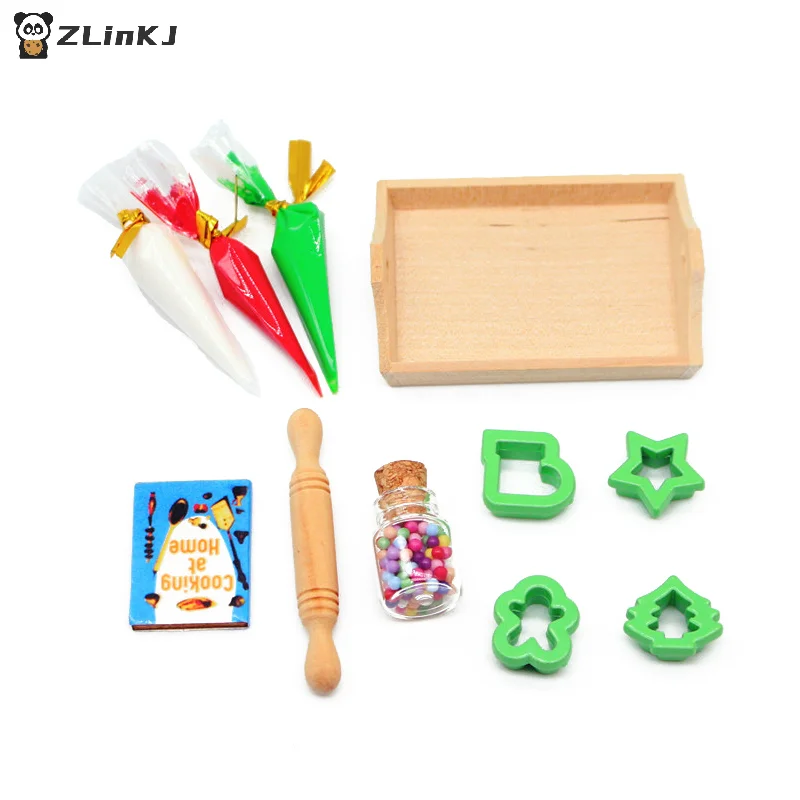 ▶ 1 Zestaw Mini Form do Pieczenia Kremów do Domku dla Lalek, Akcesoria do Dekoracji Domku dla Lalek, Narzędzia do Pieczenia Krajobrazów