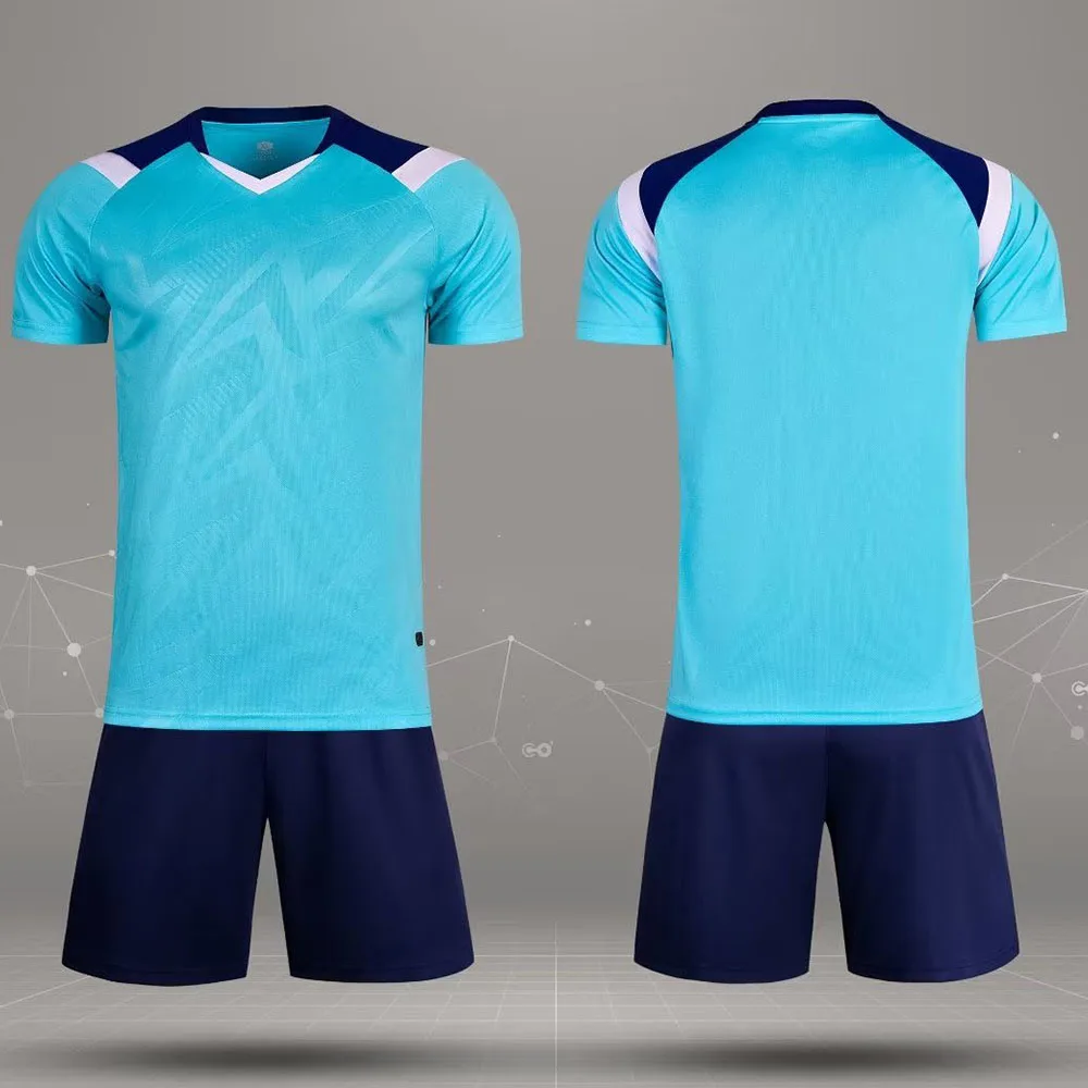 Personalized Custom Men Kids Football Training Jersey Set Breathable High Quality Short Sleeve Shirt Shorts Soccer Uniform Suit