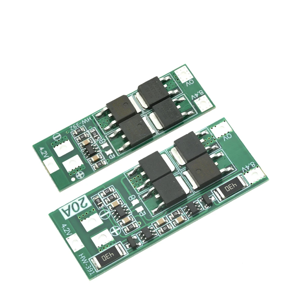 2S 20A 7.4V 8.4V 18650 Lithium battery protection board/BMS board standard/balance image 2