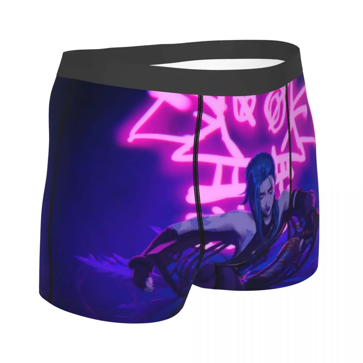 Arcane LOL MONKEY Jinx Underpants Cotton Panties Men's Underwear Sexy Shorts Boxer Briefs