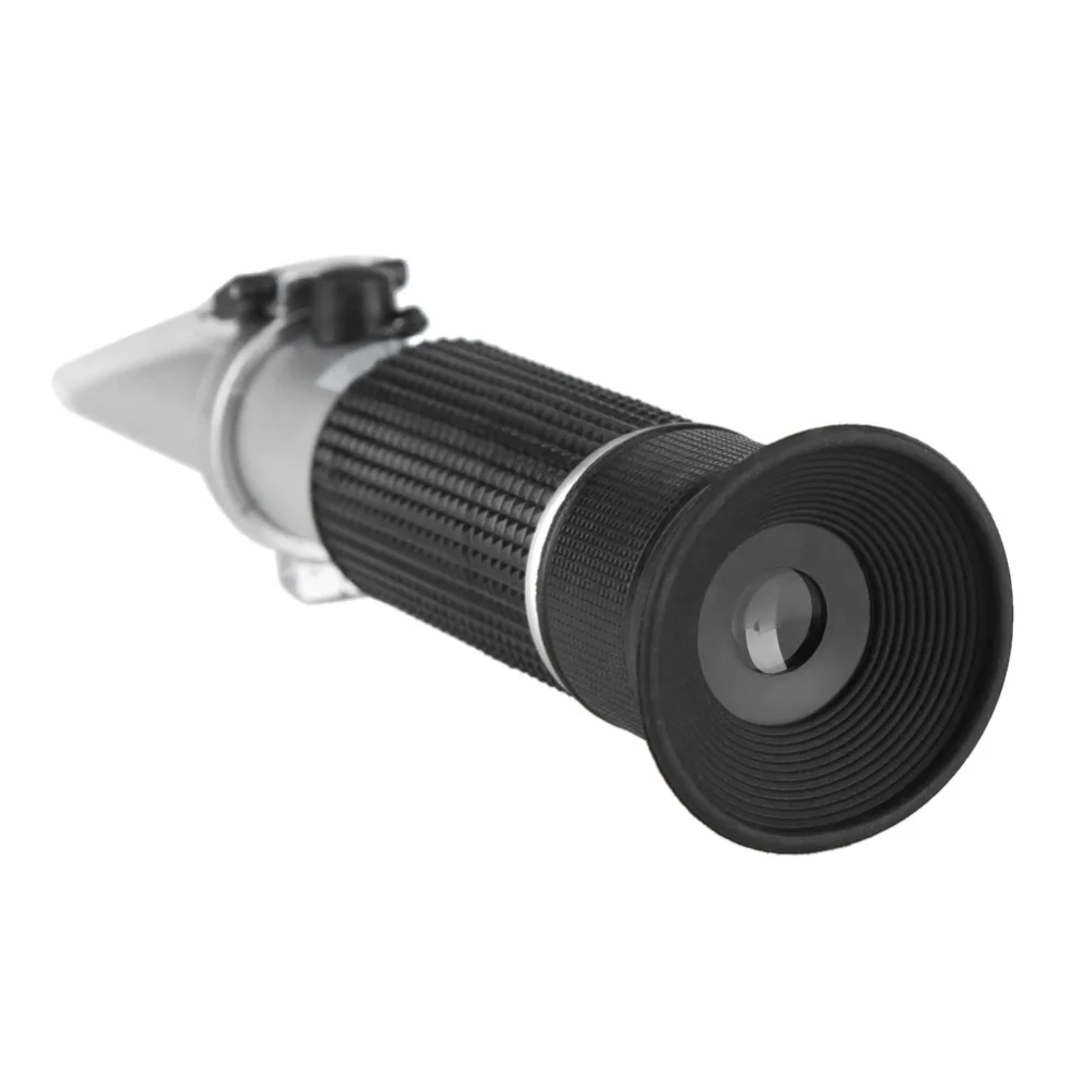 Aluminium ABS Brix Refractometer Black and Silver Automatic Temperature Compensation Fruit Juice Tester Accurate