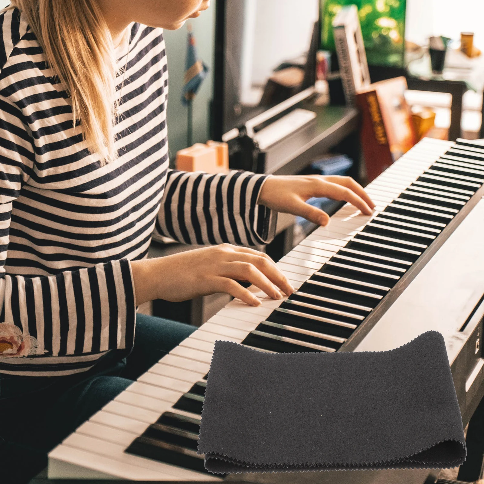 

Piano Keyboard Cover Felt Cloth Anti dust Durable Protective Long lasting Thickened Breathable Piano Accessories Dust Proof Key