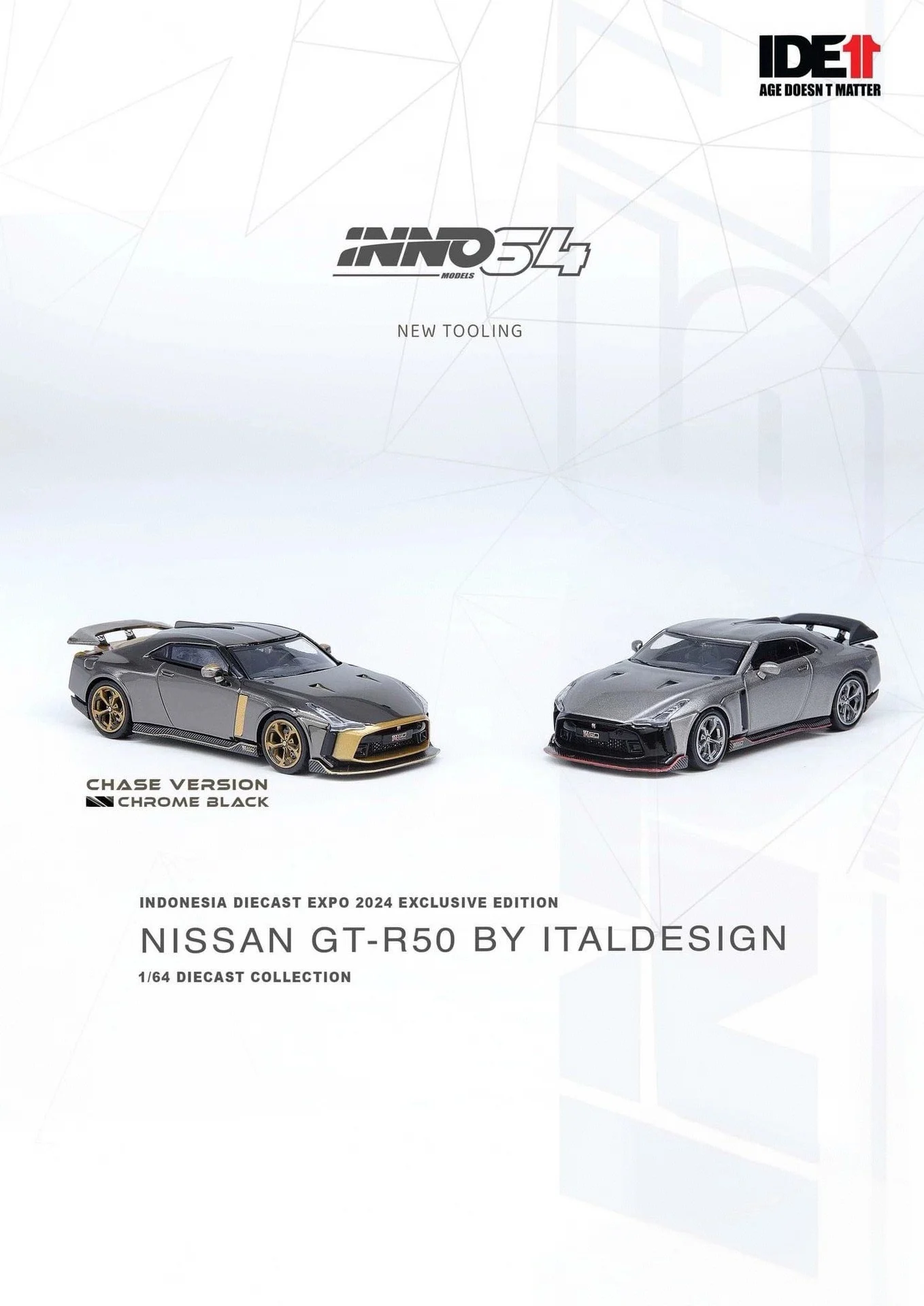 INNO64 models 1/64 nissan GT50 by italdesin Limited Indonesian exhibition Diecast alloy car model collection display child gift