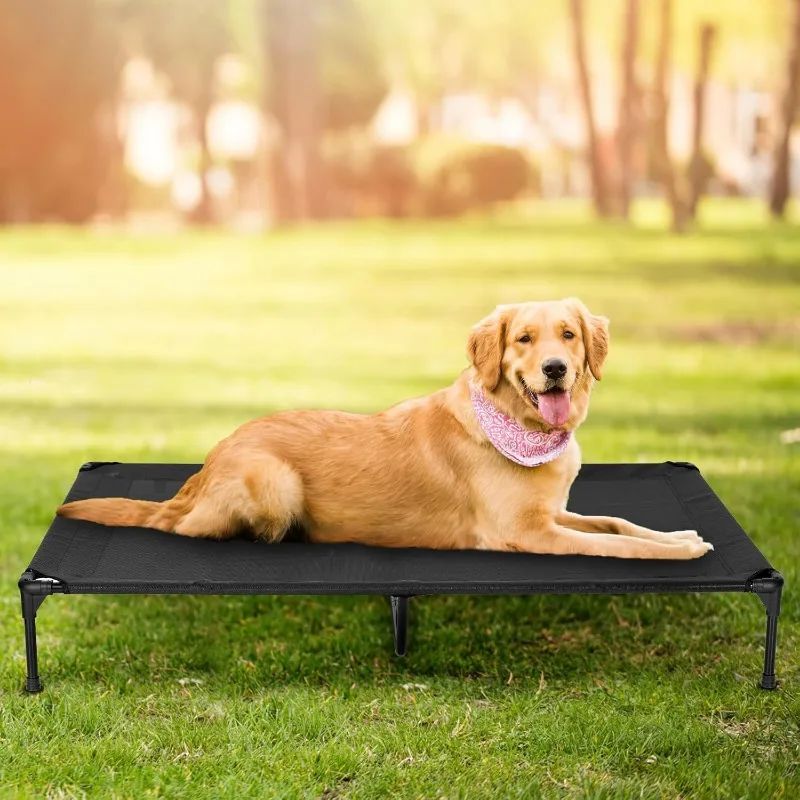 Erhöhtes Hundebett für den Außenbereich – erhöhtes Hundebett für große Hunde, wasserdichtes Hundebett, einfach zu montieren, kühlendes, erhöhtes Hundebett