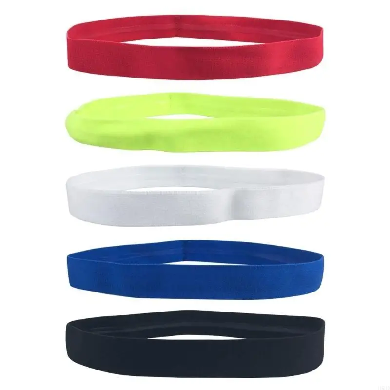 Athletic Sports Headbands Elastic Thin Hair Bands Non-Slip Silicone Grip Skinny Yoga Exercise Soccer Sweatband Headwear 