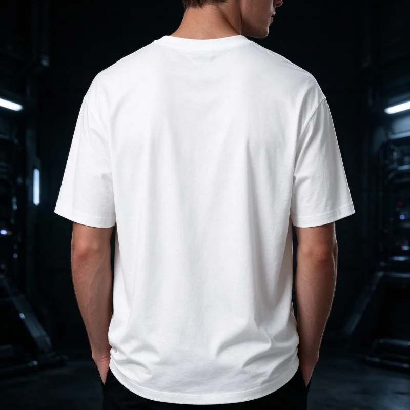 Vitruvian Alien Humanoid Sketch T-Shirt Men Modal Short Sleeve Sci Fi Horror Line Art Casual Tee Dark Aesthetic Gothic Vintage