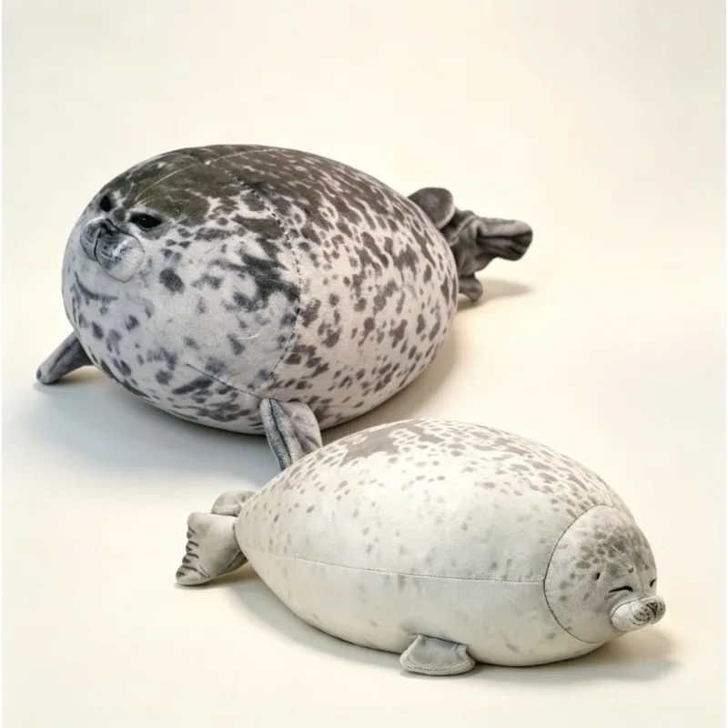 Angry Blob Seal Pillow Chubby 3D Novelty Sea Lion Doll Plush Stuffed Toy Sleeping Throw Pillow Gifts for Kids Girls