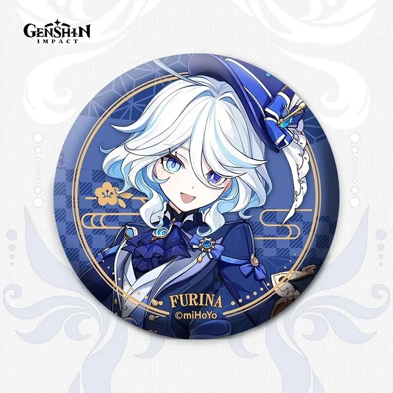 Anime Genshin Impact Furina Neuvillette Wriothesley Cosplay Fine lightning Badge  Ambitus