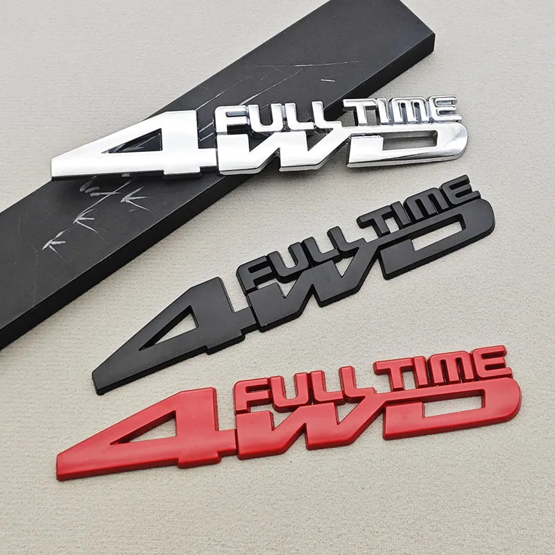 

1 шт., 3D металлический логотип автомобиля, 4WD, наклейка с полным временем, наклейка на крыло, боковой задний багажник, эмблема, наклейка для Toyota JEEP Ford Subaru Nissan