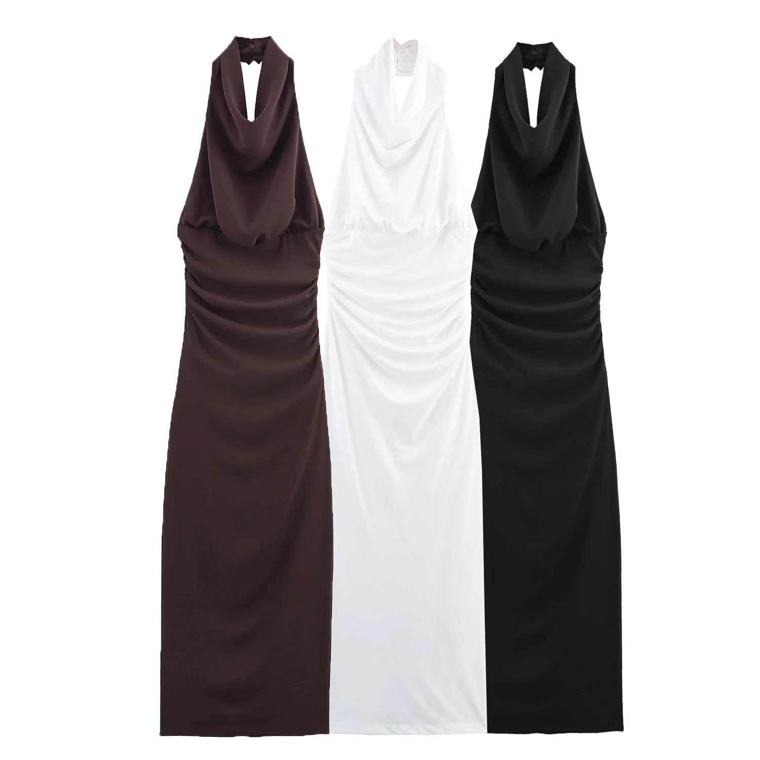 Ladies Elegant Charming Slim Backless Dress Halter Neck Long Dress New Fashion Summer 2025 Beach Holiday Party Ladies Dress - Image 6