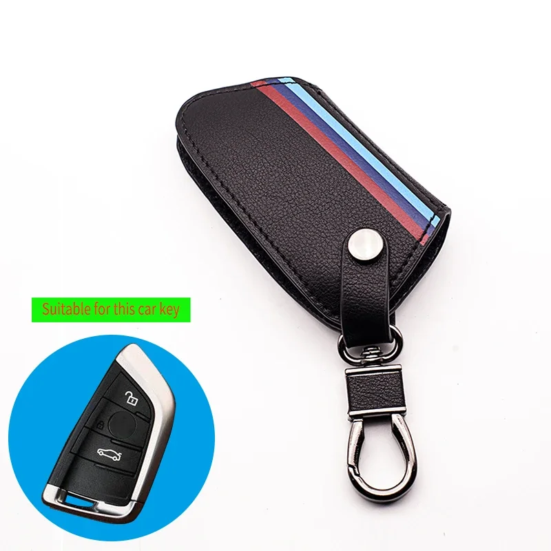 Top layer leather Genuine Leather car key cover for BMW X1 X3 X5 X6 E46 E90 F10 F30 Car Key Holder keys car keys accessories