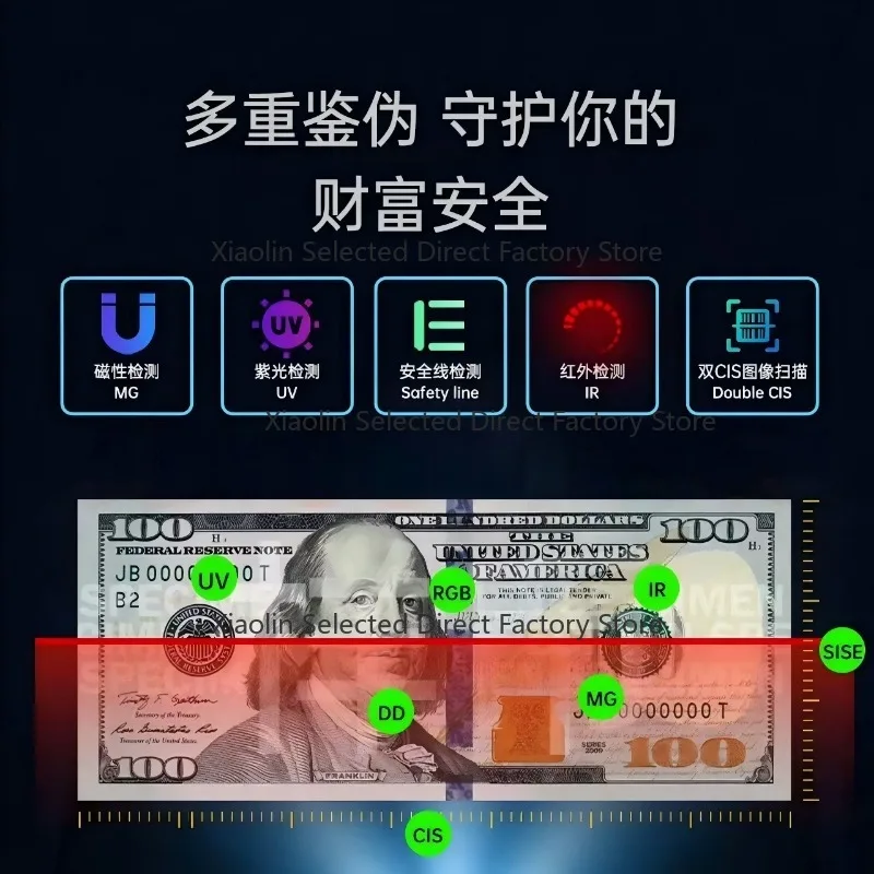 S200billcounter Global Currency Vertical Double-Layer Foreign Money Cash Counter Multi-Currency Bill Checker