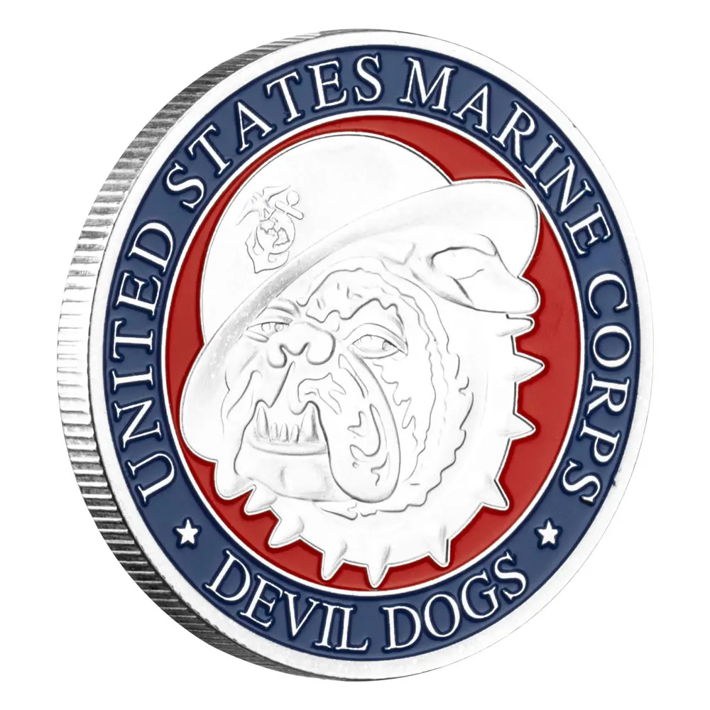 US Navy Marine Corps Challenge Coins Retired Military Semper Fidelis Commemorative Coin Collection Collect