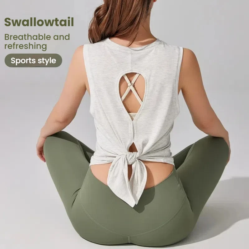 

Women's Sleeveless Sports Vest Loose Fit Quick Dry Running Tops Yoga Shirts Breathable Workout Tank Top Gym Fitness Clothing