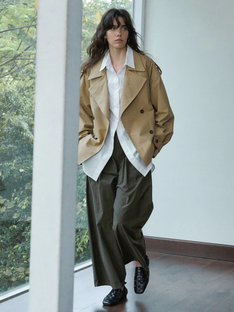 

Colne ort Чистый хлопок Двубортный женский костюм Jaet Ele Design Commute Sle Long Sve с воротником-стойкой