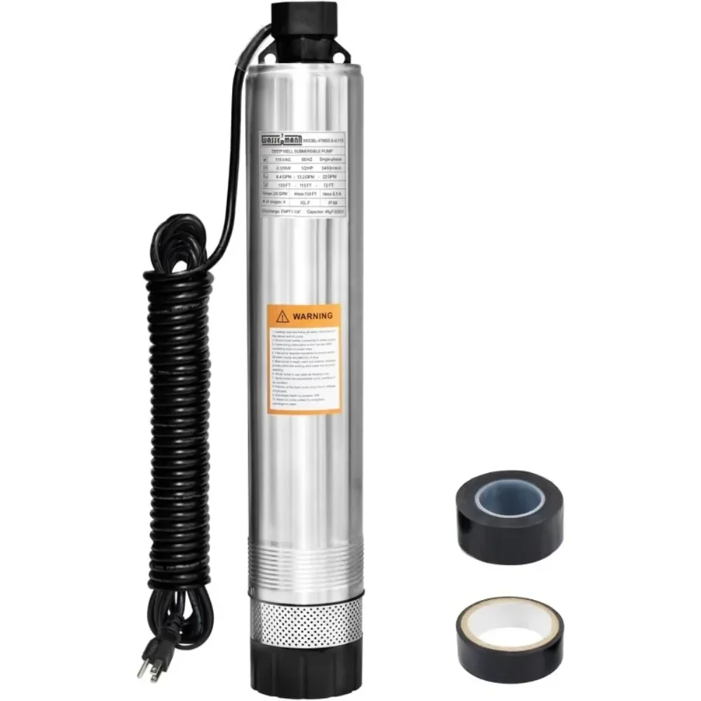 أدوات وتحسين المنزل مضخة صلصال 4 بوصة مضخة شفط سفلية قابلة للغمر مع كابل 33 قدم #1