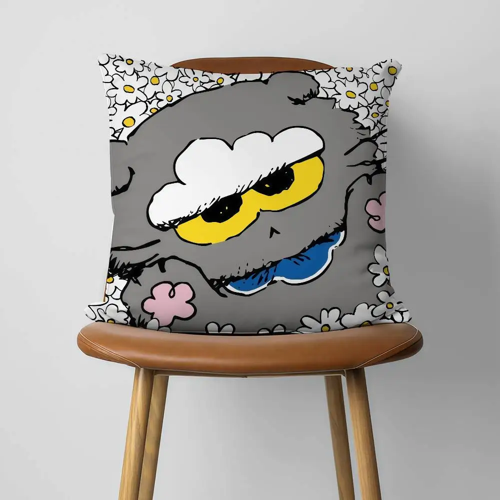 Cute Z-ZOA Friends Cat  Pillow Case Decor Protective Covers Comfortable soft for Sofa Living Room Home office